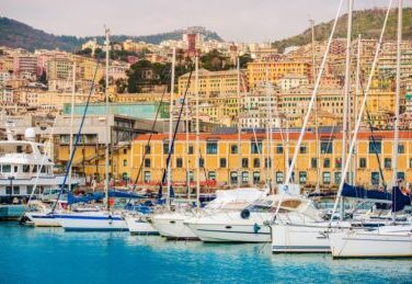 Port of Genoa in Italy, Europe
